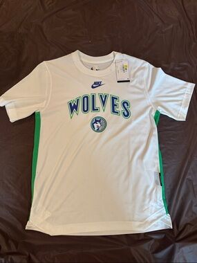 Nike Dri-Fit Minnesota Timberwolves Shooting Shirt Classic Logo Tee NBA Small